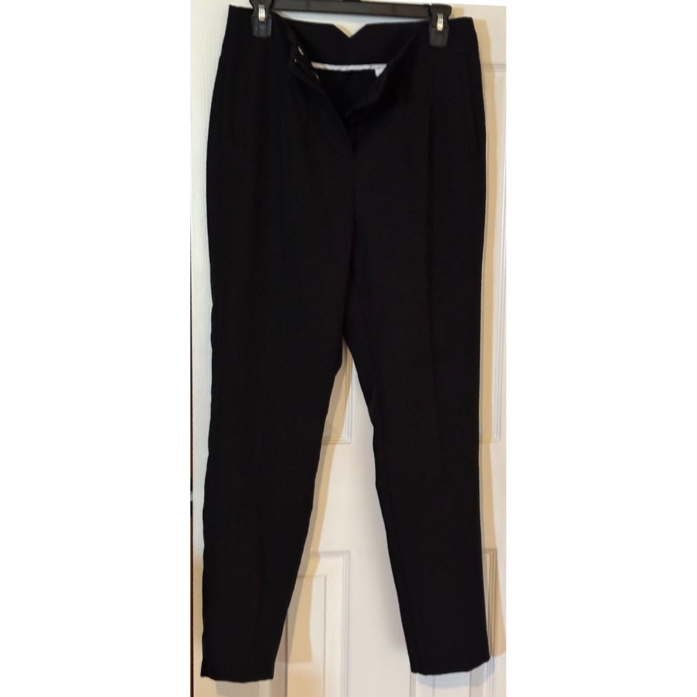 Womens Black Dress Pants Size L‎ Classic Career Office Business Casual Trousers - Picture 2 of 13